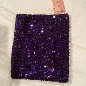 WORN ONCE VINTAGE 1970s sequin vibrant purple tube top
